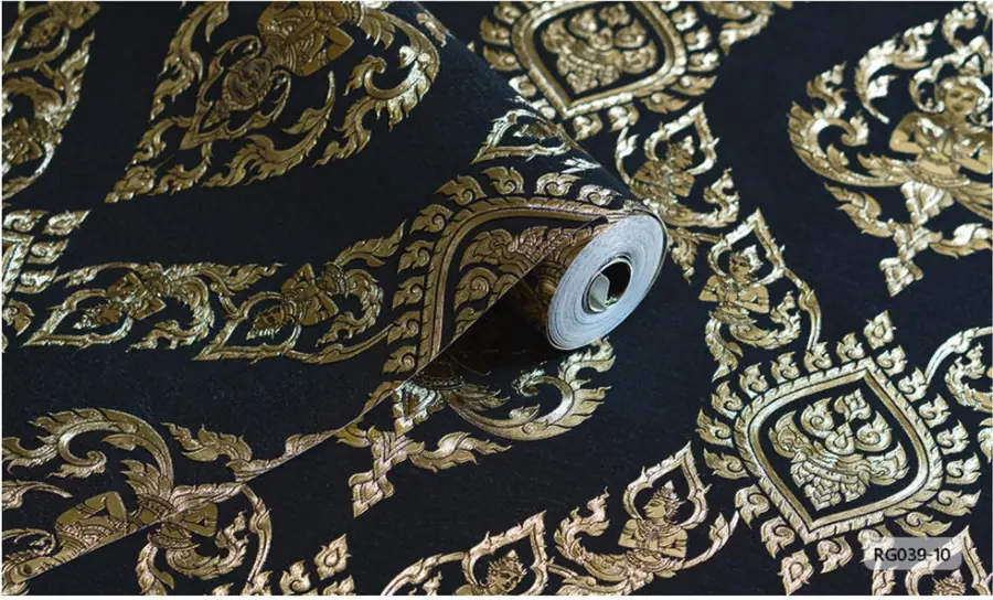 วอลเปเปอร์ลายไทย วอลเปเปอร์ม้วนสำเร็จลายไทย รหัส RG039-10